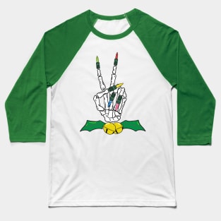 Skeleton hand "Peace Baseball T-Shirt